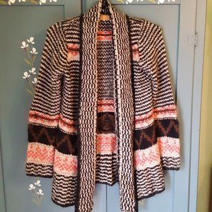 Soft Fuzzy Open Front Cardigan Pink Republic Sz M